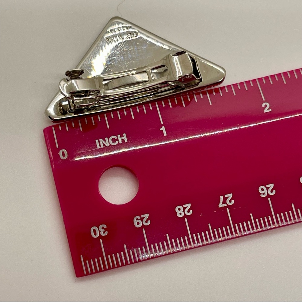 AUTHENTIC PRADA METAL HAIR CLIP - PINK - Picture 8 of 11